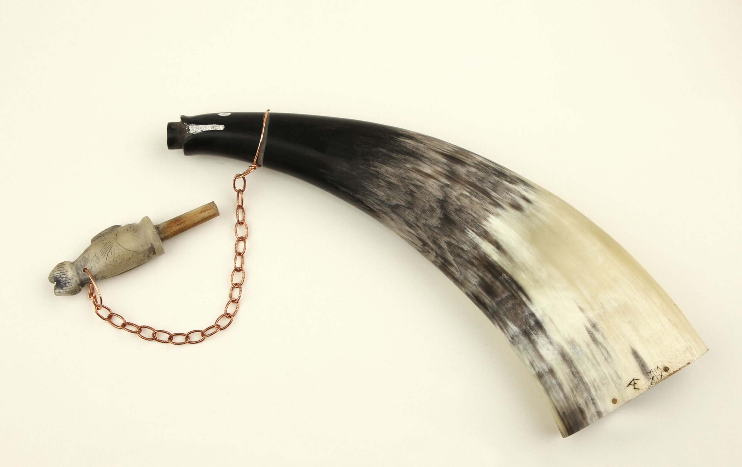 Fishing Themed Powder Horn & Bait Horn Set by Albert Emanuel